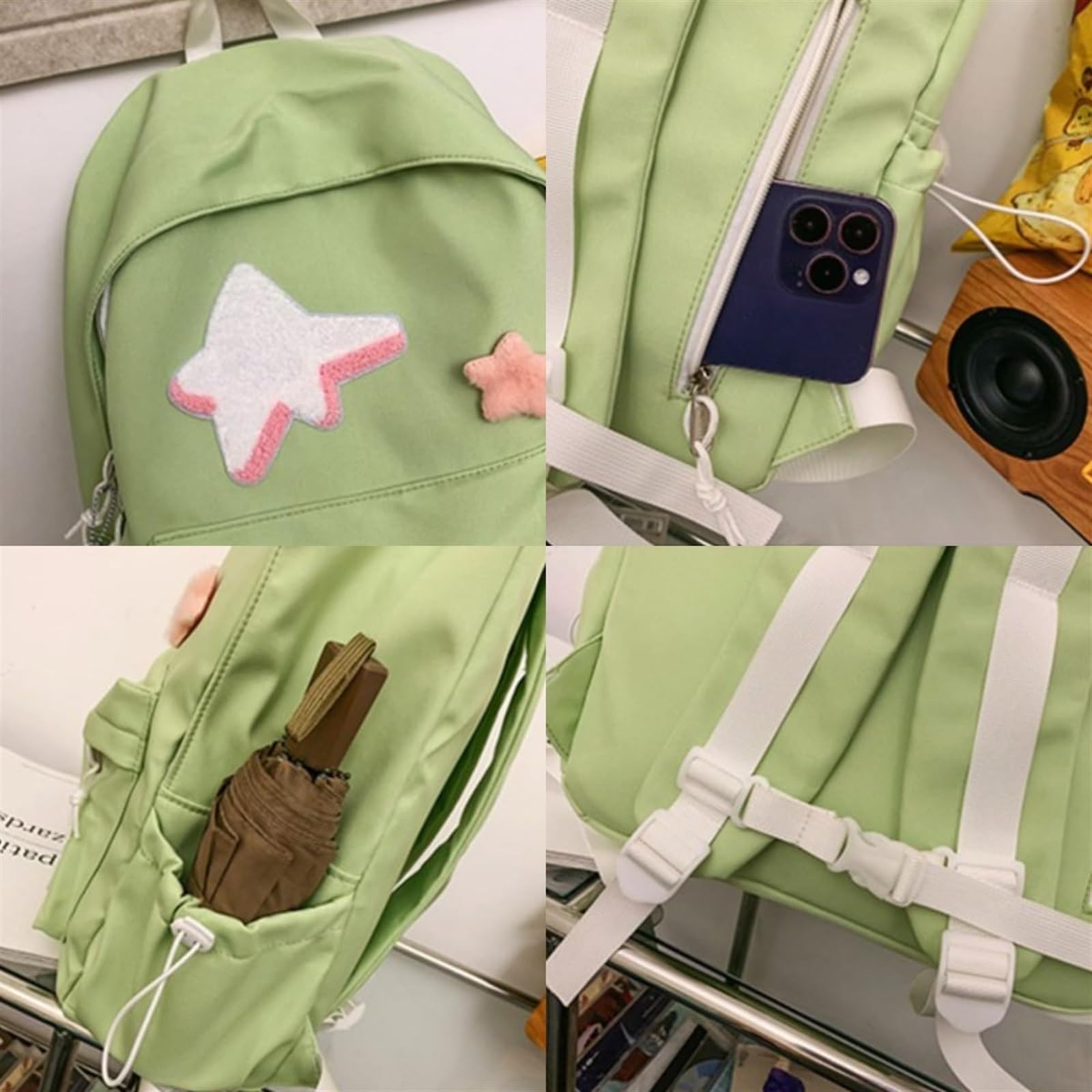 Amazon.co.jp: かわいい星型バックパック Y2Kバックパック かわいい